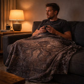 The Unmanned Deck — Pirate Ship Scene Fleece Deken