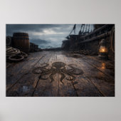 The Unmanned Deck — Pirate Ship Scene Poster (Voorkant)