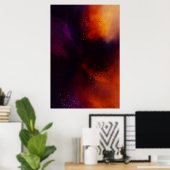 The Unraveling Flame Abstract Poster (Thuiskantoor)