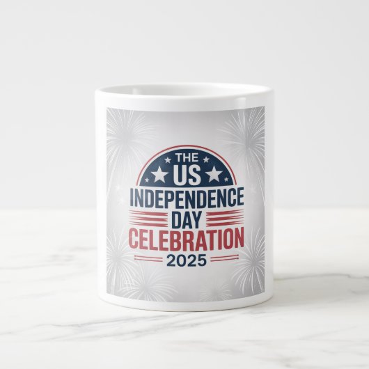 The US Independence Day coffee mug 2025 Extra Grote Beker (Voorkant)
