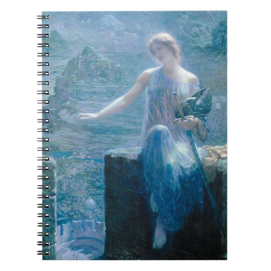 The Valkyrie's Vigil Edward Robert Hughes Art Notitieboek (Voorkant)