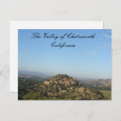The Valley of Chatsworth California Briefkaart (Voorkant / Achterkant)