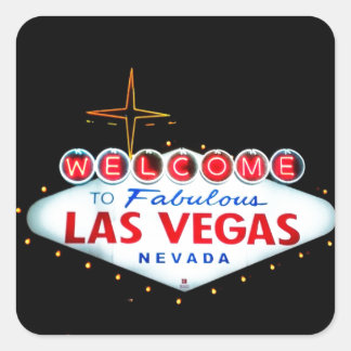 The Vegas Sign - Welcome To Fabulous Vierkante Sticker
