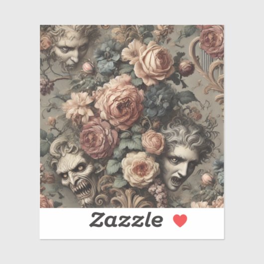 The Velvet Crash - Gotisch Victoriaans ontwerp Sticker (Vel)