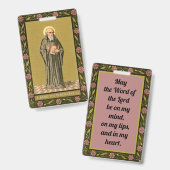 The Venerable Bede Preaching (P.008; gebed) Badge (Voor- en achterkant)