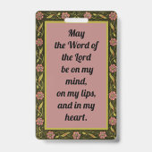 The Venerable Bede Preaching (P.008; gebed) Badge (Achterkant)