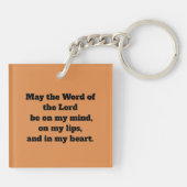 The Venerable Bede Preaching (P.008; gebed) Sleutelhanger (Achterkant)