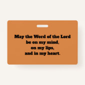 The Venerable Bede Preaching (P 008; Prayer) Badge (Achterkant)