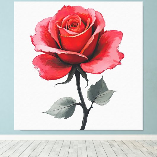 The Versatility of Blooming Roses in Art Canvas Afdruk (Insitu (Houten vloer))