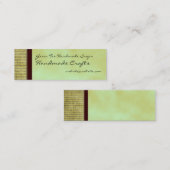 Thé vert Carte de visite Hangtag (Devant / Derrière)