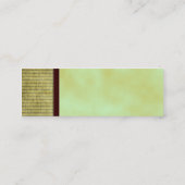 Thé vert Carte de visite Hangtag (Dos)