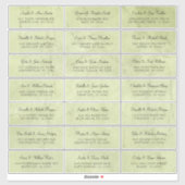 Thé vert pâle Étiquette de adresse individuel (Feuille)