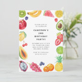 The Very Hungry Caterpillar Fruit Birthday  Kaart (Staand voorkant)