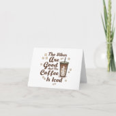 The Vibes are Good and The Coffee is Iced Bedankkaart (Voorkant)