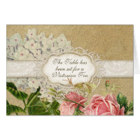 Thé vintage moderne de dentelle, roses de