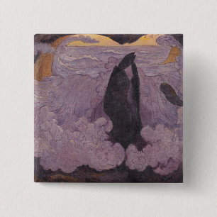 The Violet Wave, c.1895-6 Vierkante Button 5,1 Cm