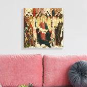 The Virgin and Child Enthroned, c.1475 Canvas Afdruk (Insitu (Woonkamer))