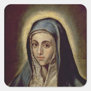 The Virgin Mary, c.1594-1604 Vierkante Sticker