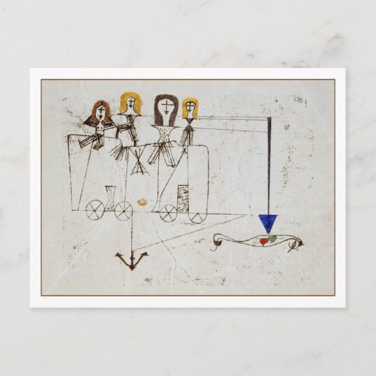The Virtue Wagon van Paul Klee Briefkaart (Voorkant)