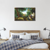 The Vision of St. Hubert, c.1620 (oil on panel) Canvas Afdruk (Insitu (Slaapkamer))