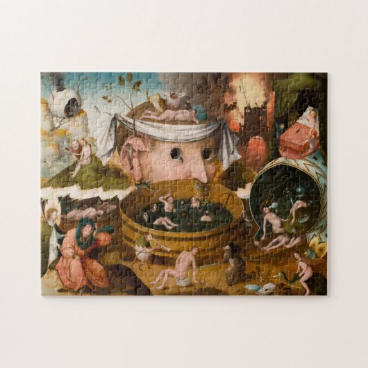 The Vision of Tondal, 1479, by Hieronymus Bosch Legpuzzel (Horizontaal)