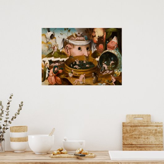 The Vision of Tondal, 1479, by Hieronymus Bosch Poster (Keuken)