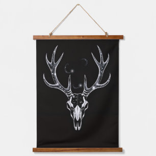 The Void Stag – Skelet van de Kosmos Hangend Wandkleed