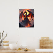 The Volcanic Forge Dragon Poster (Keuken)