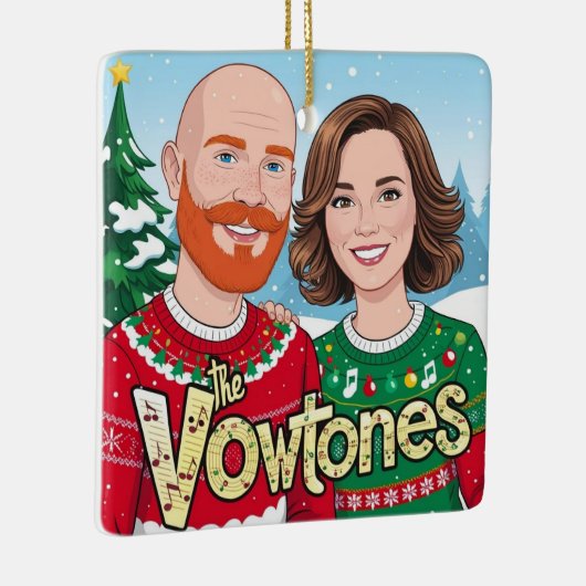 The Vowtones - Kerst Keramisch Plein Ornament (Rechts)