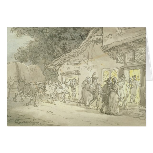 The Waggoner Rest, c.1800-05 (pen en inkt en w/c) (Voorkant Horizontaal)
