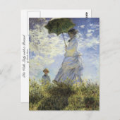 The Walk, Lady met Parasol Briefkaart (Voorkant / Achterkant)