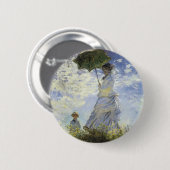 The Walk, Lady met Parasol Ronde Button 5,7 Cm (Voorkant /achterkant)