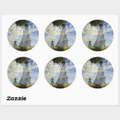 The Walk, Lady met Parasol Ronde Sticker (Vel)