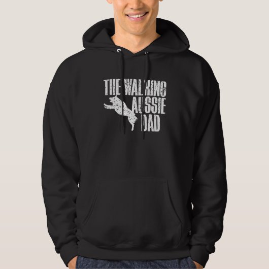 The Walking Aussie Dad Australian Shepherd Hoodie (Voorkant)