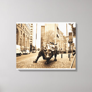 "The Wall Street Bull" Canvas Afdruk