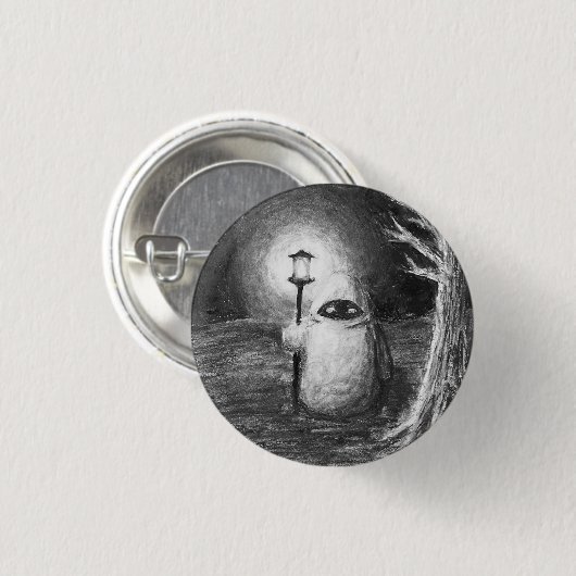 The Wanderer Ronde Button 3,2 Cm (Voorkant /achterkant)