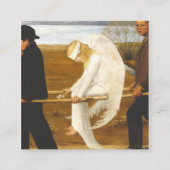 The Wared Angel by Hugo Simberg 1903 Vierkante Visitekaartje (Voorkant)