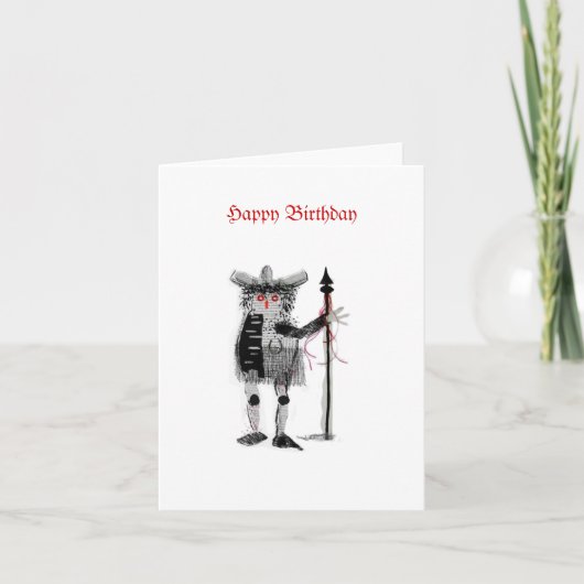 'The Warrior' Birthday Card Kaart (Voorkant)