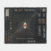 The Watcher - Techno-Brutalist Streetwear Design Fleece Deken (Voorkant (Horizontaal))