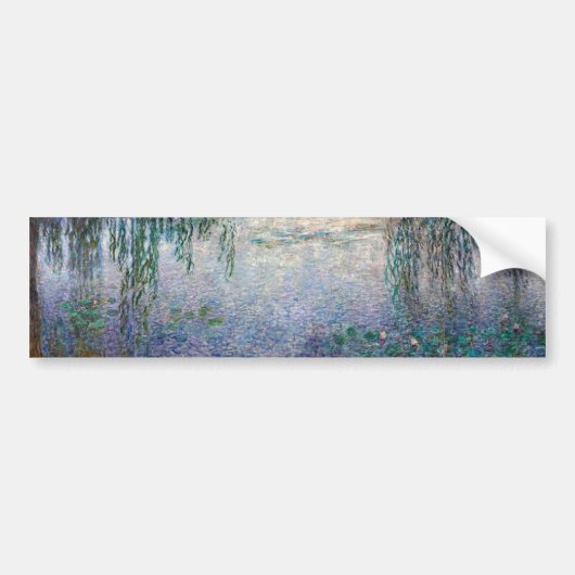 The Water Lilies - Morning with Willows, Monet Bumpersticker (Voorkant)