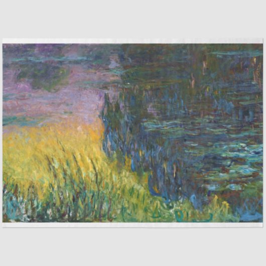 The Water Lilies - Setting Sun, Claude Monet, 1916 Tissuepapier (Voorkant)