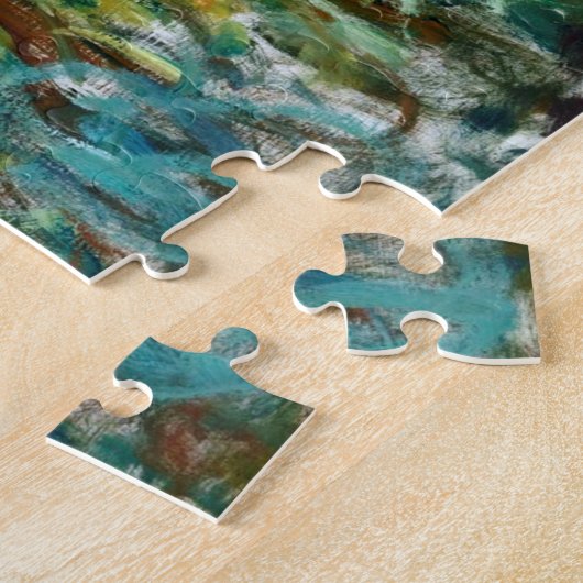 The Water Lilies - Setting Sun, Claude Monet Legpuzzel (Zijkant)