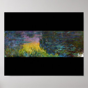 The Water Lilies - Setting Sun, Claude Monet Poster