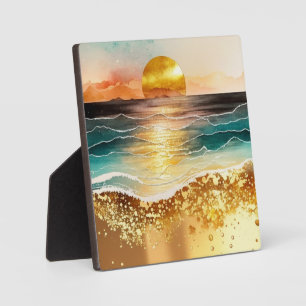 The Watercolor Beach Serie Ontwerp 3 Fotoplaat