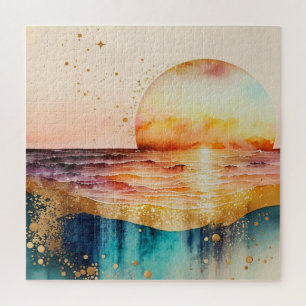 The Watercolor Beach Serie Ontwerp 3 Legpuzzel