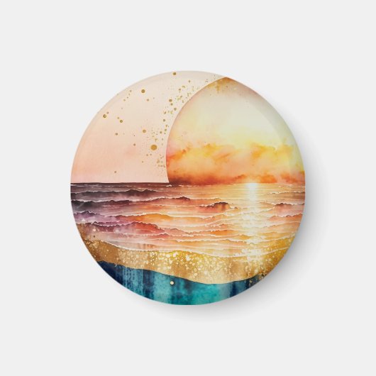 The Watercolor Beach Serie Ontwerp 3 Magneet (Voorkant)