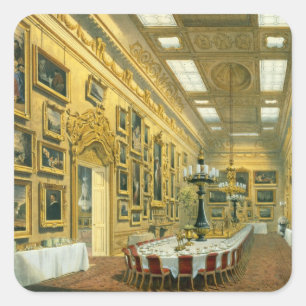 The Waterloo Gallery, Apsley House, gereproduceerd Vierkante Sticker