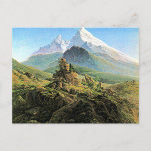 The Watzmann, mooie kunst van Caspar David Friedri Briefkaart