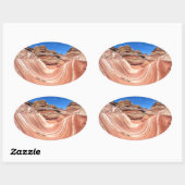 The Wave, Coyote Butte North, Vermillion Cliffs Ovale Sticker (Vel)