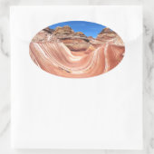 The Wave, Coyote Butte North, Vermillion Cliffs Ovale Sticker (Tas)